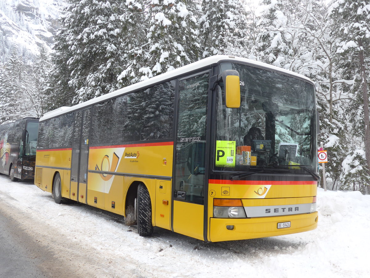 (200'945) - Fl�ck, Brienz - Nr. 7/BE 59'424 - Setra am 12. Januar 2019 in Adelboden, Unter dem Birg