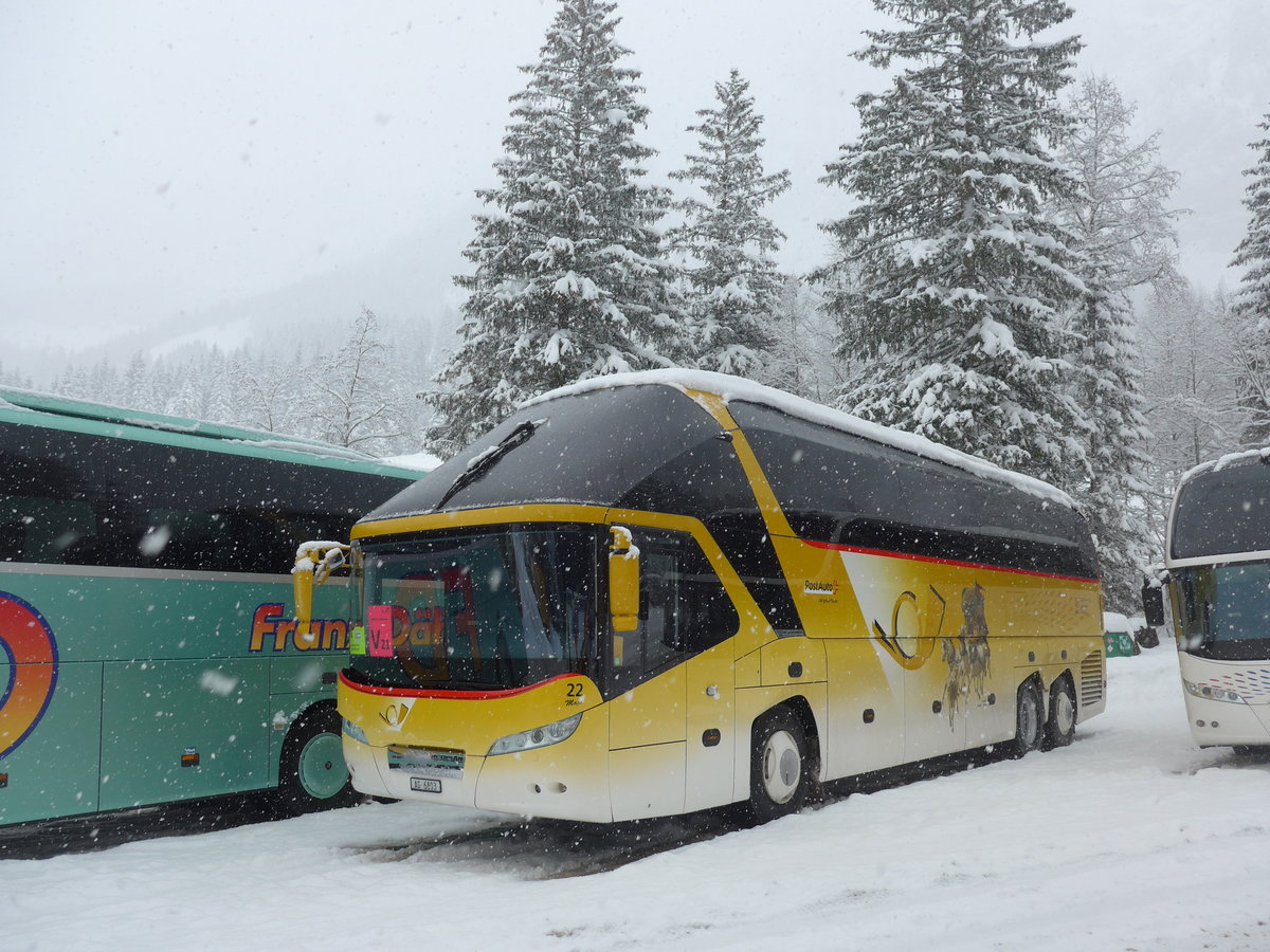 (201'169) - Tschannen, Zofingen - Nr. 22/AG 6803 - Neoplan (ex PostAuto Graub�nden) am 13. Januar 2019 in Adelboden, Unter dem Birg