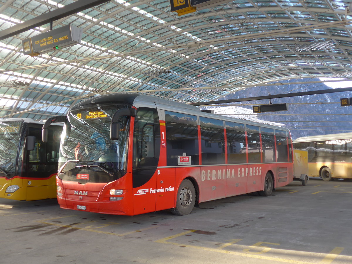 (201'227) - PostAuto Graub�nden - GR 162'994 - MAN (ex GR 162'972) am 19. Januar 2019 in Chur, Postautostation
