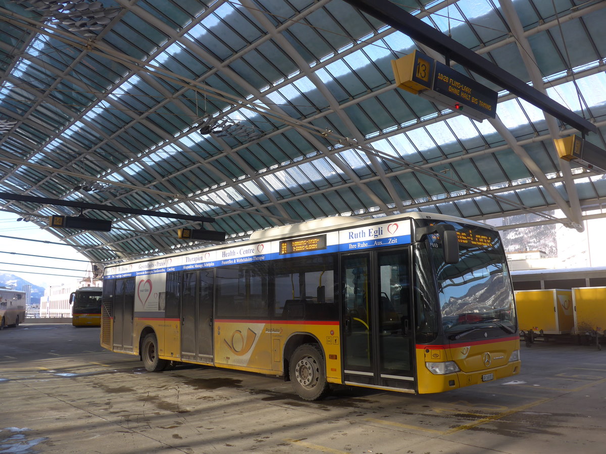 (201'241) - PostAuto Graub�nden - GR 168'851 - Mercedes am 19. Januar 2019 in Chur, Postautostation