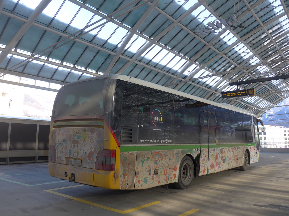 (201'250) - PostAuto Graub�nden - GR 162'978 - MAN am 19. Januar 2019 in Chur, Postautostation