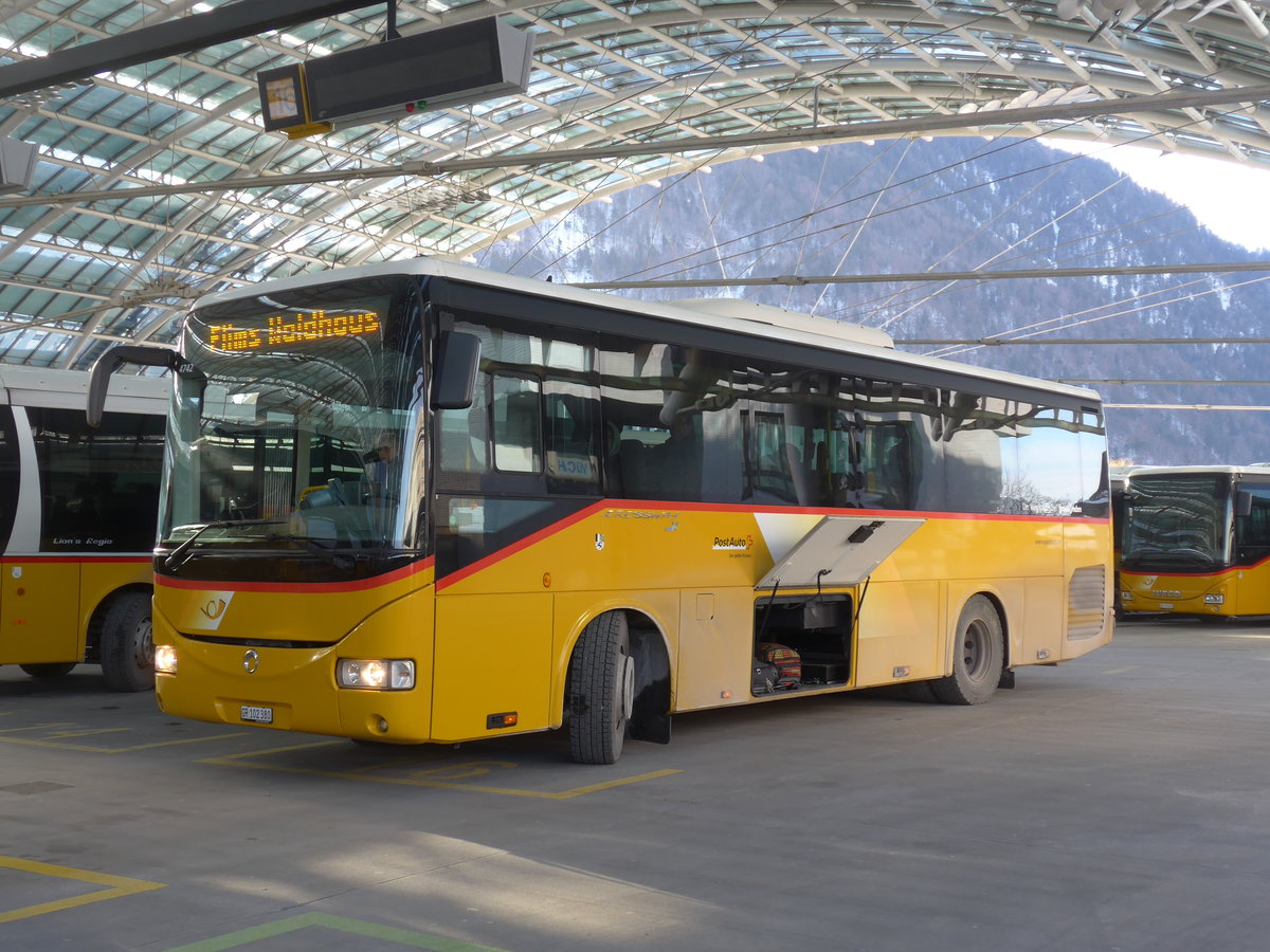 (201'257) - PostAuto Graub�nden - GR 102'380 - Irisbus am 19. Januar 2019 in Chur, Postautostation