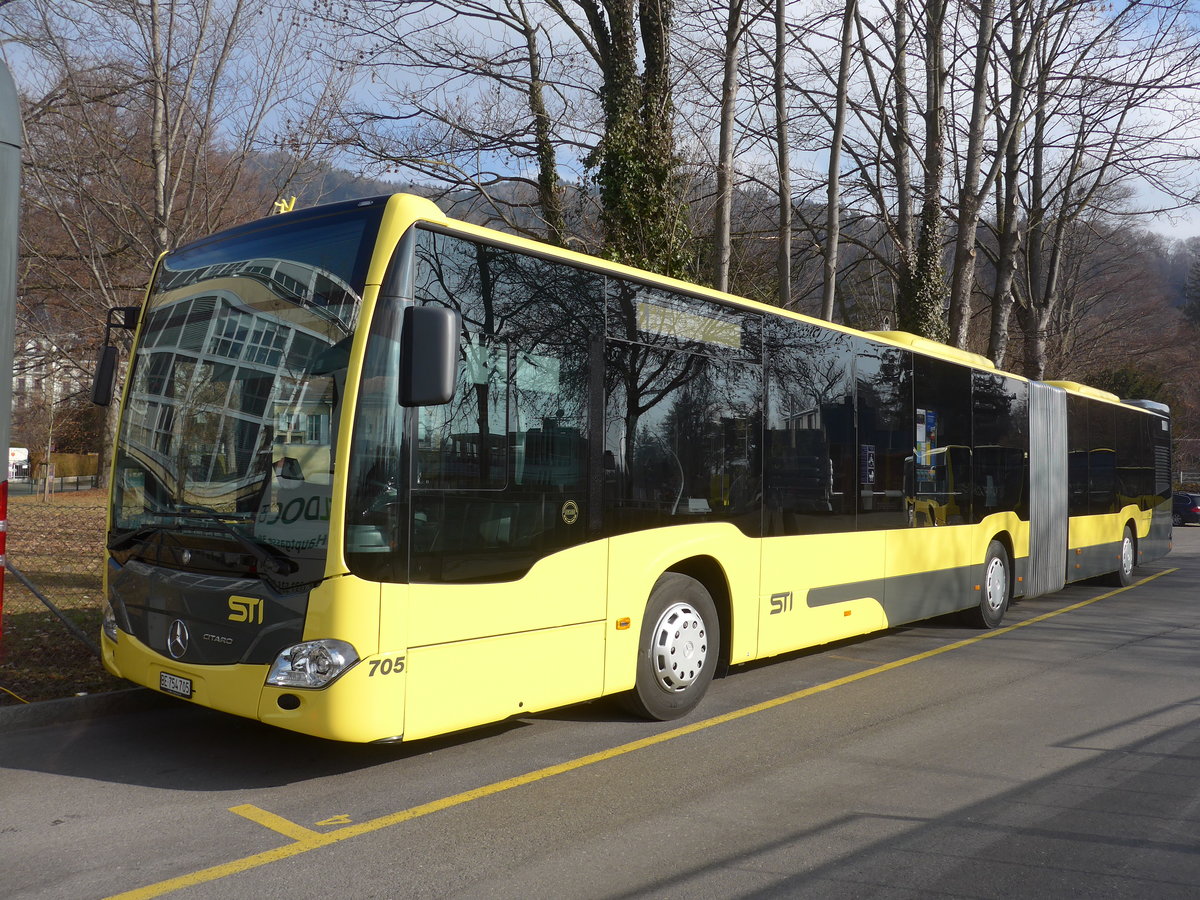 (201'310) - STI Thun - Nr. 705/BE 754'705 - Mercedes am 22. Januar 2019 bei der Schiffl�ndte Thun