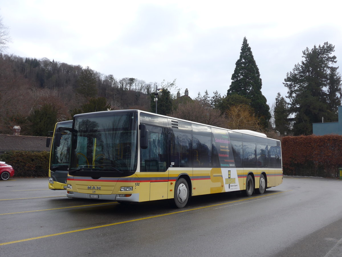 (201'369) - STI Thun - Nr. 132/BE 801'132 - MAN am 28. Januar 2019 bei der Schiffl�ndte Thun