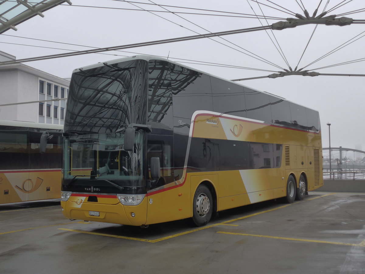 (201'394) - PostAuto Graub�nden - GR 170'403 - Van Hool am 2. Februar 2019 in Chur, Postautostation