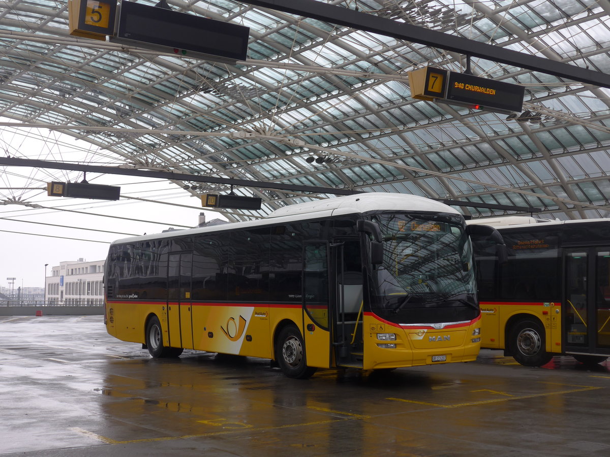 (201'405) - PostAuto Graub�nden - GR 173'207 - MAN am 2. Februar 2019 in Chur, Postautostation