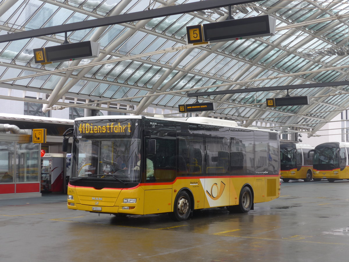 (201'408) - Bossi&Hemmi, Tiefencastel - GR 154'013 - MAN/G�ppel (ex Zegg, Samnaun) am 2. Februar 2019 in Chur, Postautostation