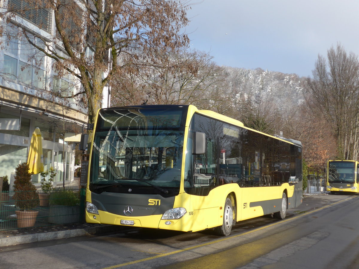 (201'480) - STI Thun - Nr. 186/BE 804'186 - Mercedes am 4. Februar 2019 bei der Schiffl�ndte Thun