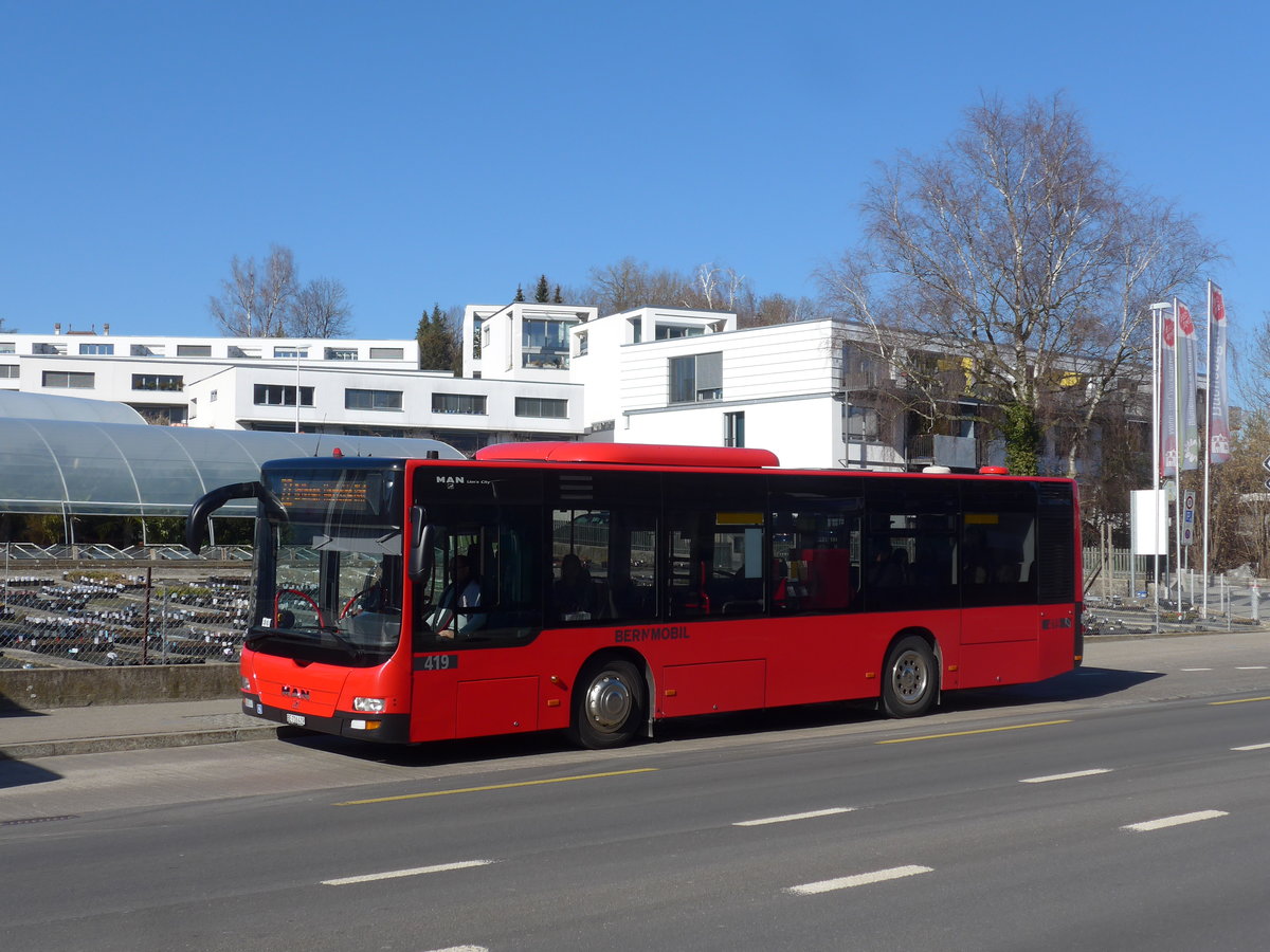 (201'719) - Bernmobil, Bern - Nr. 419/BE 716'419 - MAN am 18. Februar 2019 in K�niz, Weiermatt