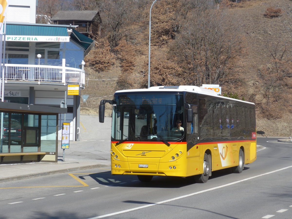 (201'772) - PostAuto Wallis - Nr. 36/VS 471'465 - Volvo am 24. Februar 2019 in Grimisuat, Home les Cr�tes