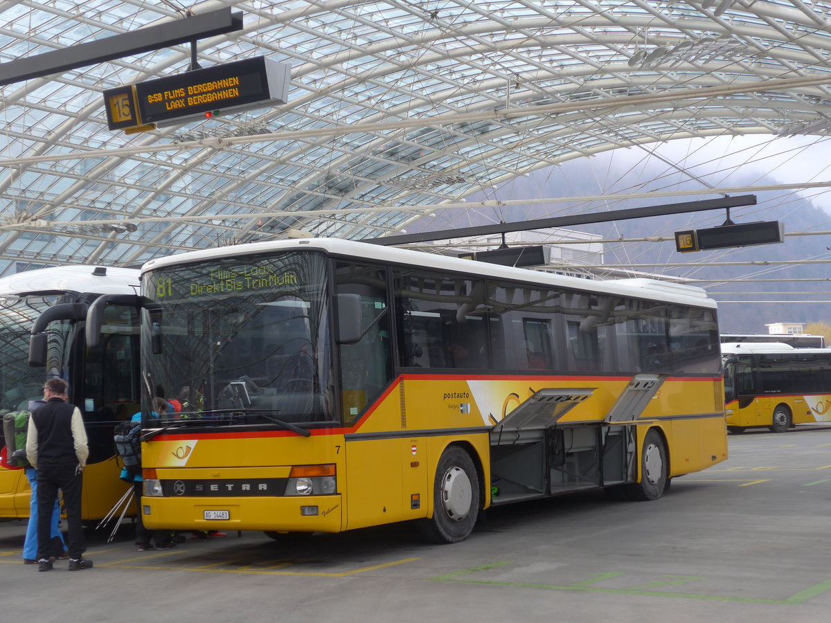 (201'807) - Tschannen, Zofingen - Nr. 7/AG 14'483 - Setra am 2. M�rz 2019 in Chur, Postautostation (Einsatz PostAuto)