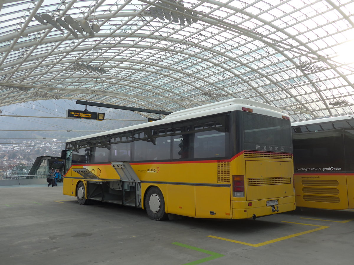 (201'808) - Tschannen, Zofingen - Nr. 7/AG 14'483 - Setra am 2. M�rz 2019 in Chur, Postautostation (Einsatz PostAuto)