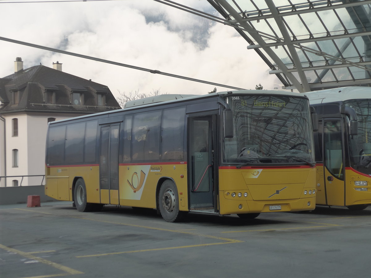(201'821) - PostAuto Graub�nden (Casutt) - GR 176'375 - Volvo (ex PostAuto Ostschweiz) am 2. M�rz 2019 in Chur, Postautostation