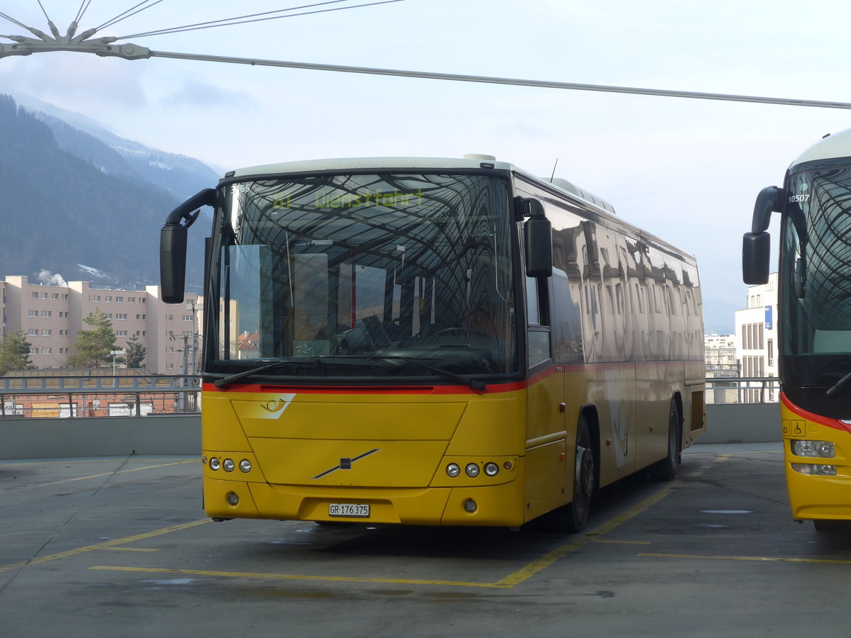 (201'823) - PostAuto Graub�nden (Casutt) - GR 176'375 - Volvo (ex PostAuto Ostschweiz) am 2. M�rz 2019 in Chur, Postautostation