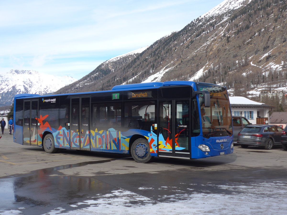 (201'853) - SBC Chur - Nr. 109/GR 100'109 - Mercedes am 2. M�rz 2019 beim Bahnhof Pontresina