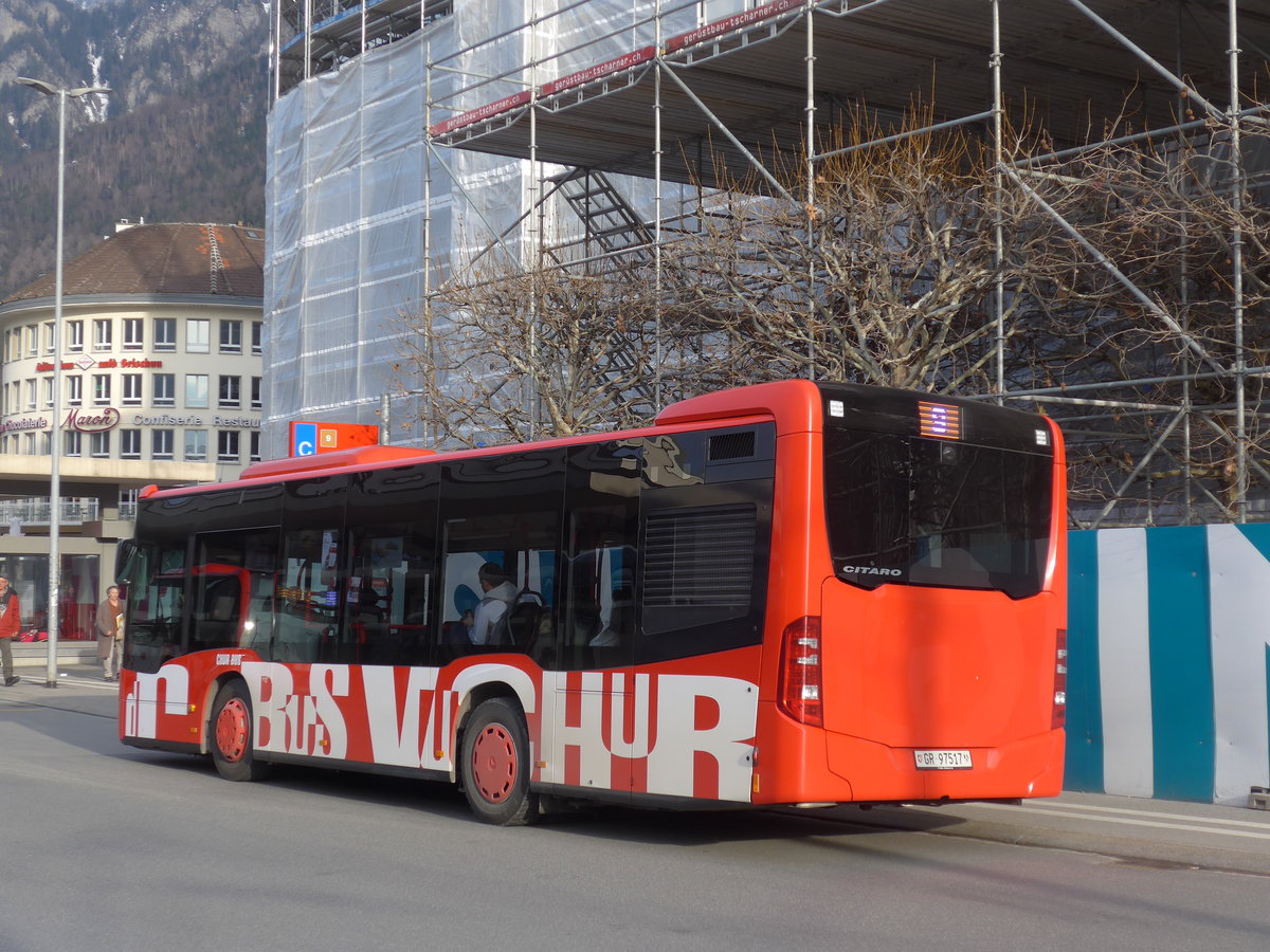 (201'864) - SBC Chur - Nr. 17/GR 97'517 - Mercedes am 2. M�rz 2019 beim Bahnhof Chur
