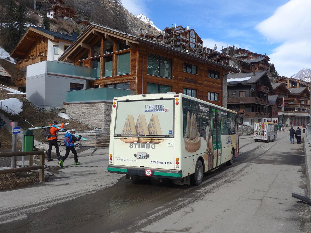 (201'874) - OBZ Zermatt - Nr. 9/VS 143'405 - Stimbo am 3. M�rz 2019 in Zermatt, Matterhorn glacier paradise