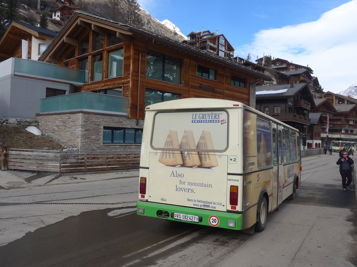 (201'877) - OBZ Zermatt - Nr. 2/VS 182'427 - Vetter (ex Nr. 4) am 3. M�rz 2019 in Zermatt, Matterhorn glacier paradise