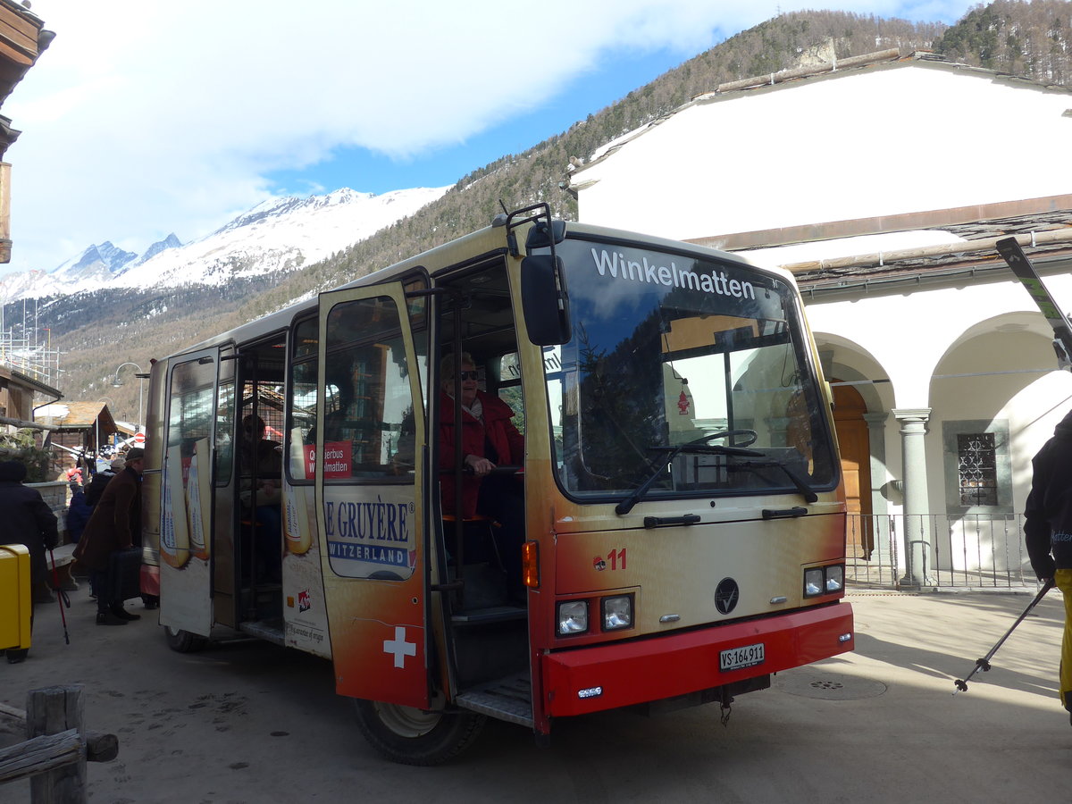 (201'883) - OBZ Zermatt - Nr. 11/VS 164'911 - Vetter am 3. M�rz 2019 in Zermatt, Kapelle Winkelmatten