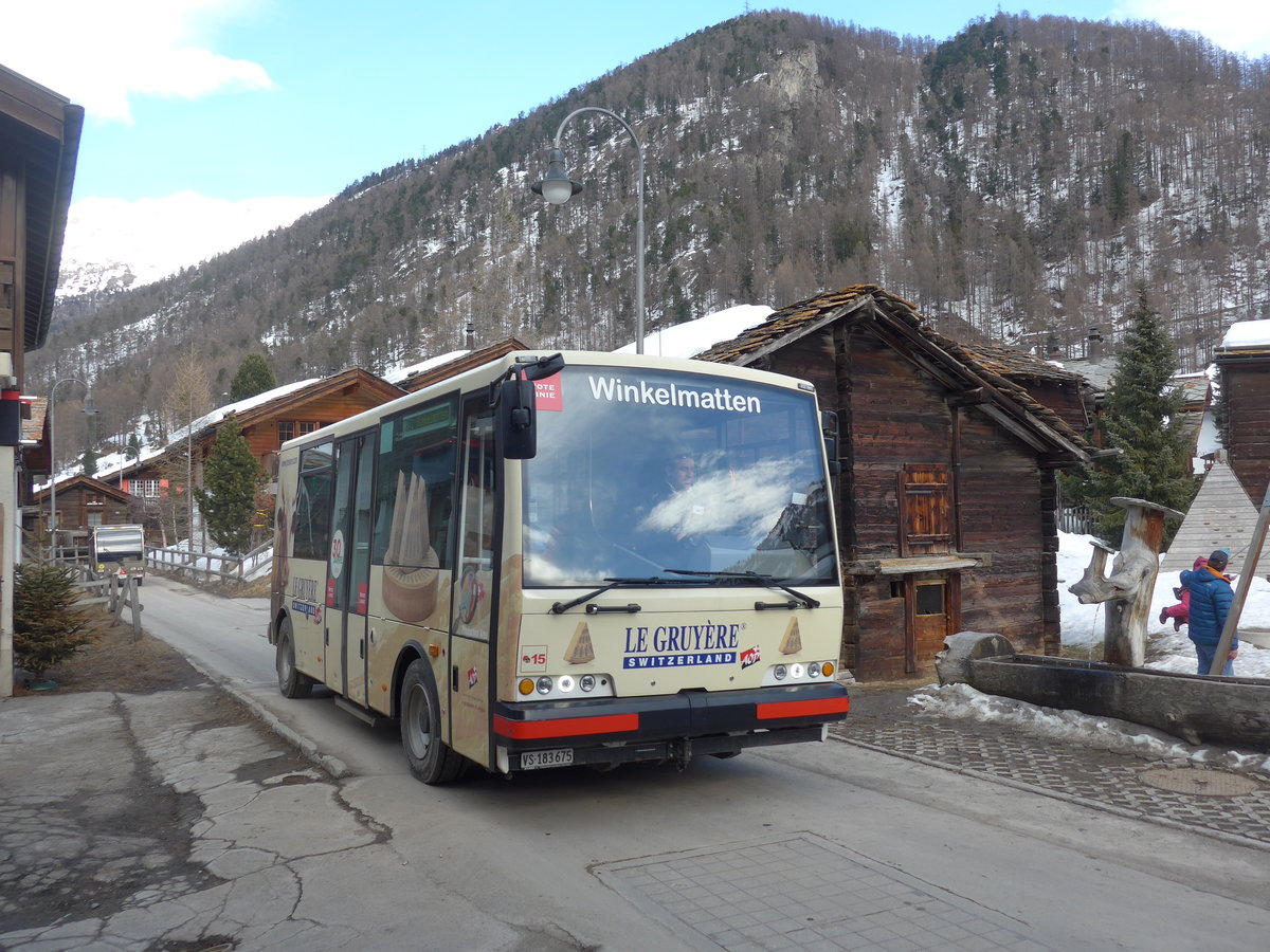 (201'890) - OBZ Zermatt - Nr. 15/VS 183'675 - Vetter-Stimbo am 3. M�rz 2019 in Zermatt, Kapelle Winkelmatten