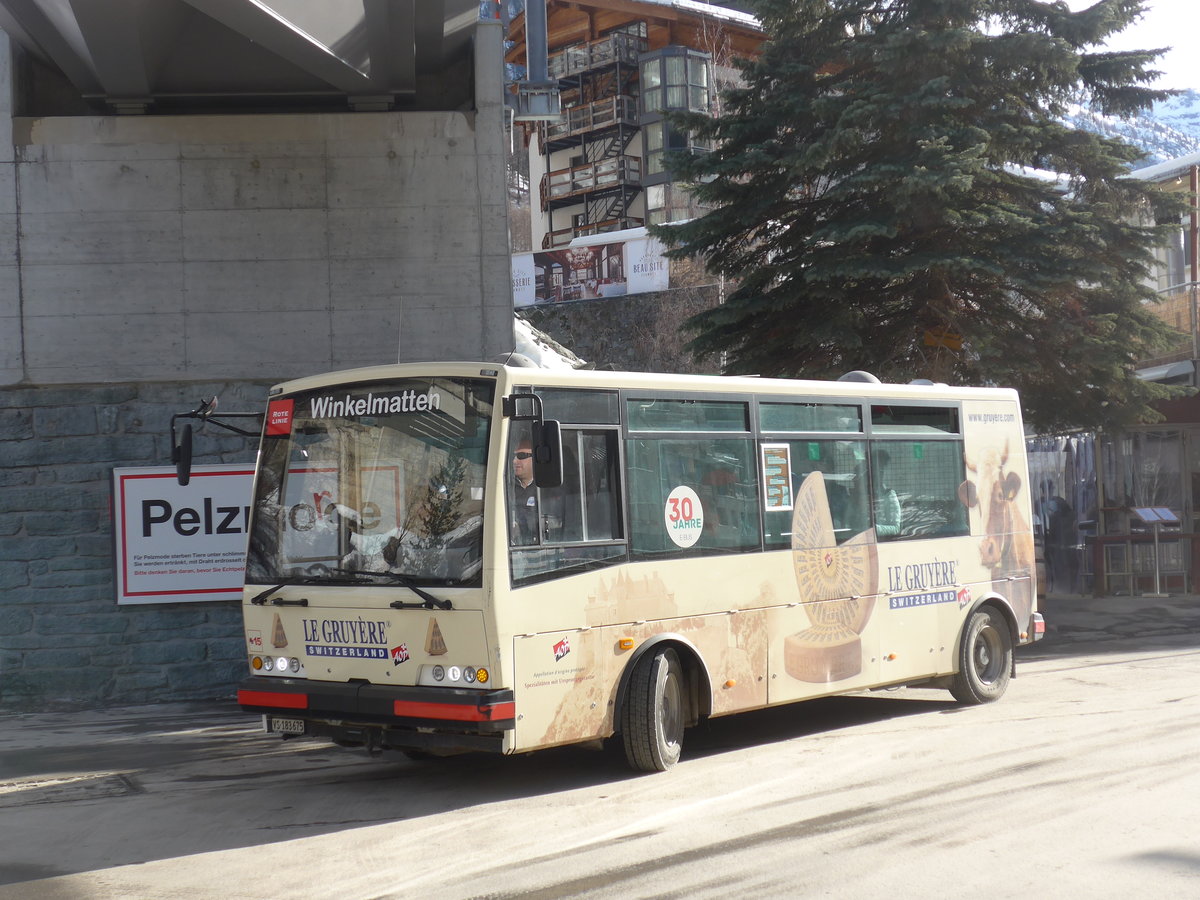 (201'892) - OBZ Zermatt - Nr. 15/VS 183'675 - Vetter-Stimbo am 3. M�rz 2019 in Zermatt, Getwing Br�cke