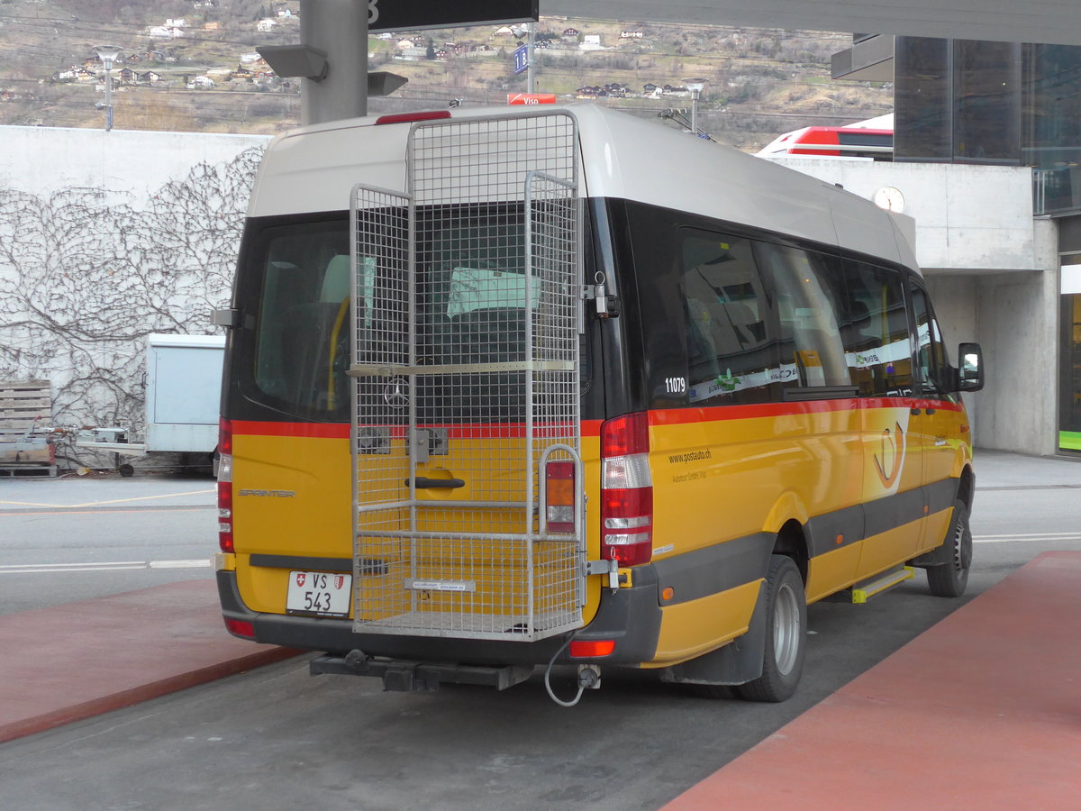(201'922) - Autotour, Visp - VS 543 - Mercedes am 3. M�rz 2019 beim Bahnhof Visp