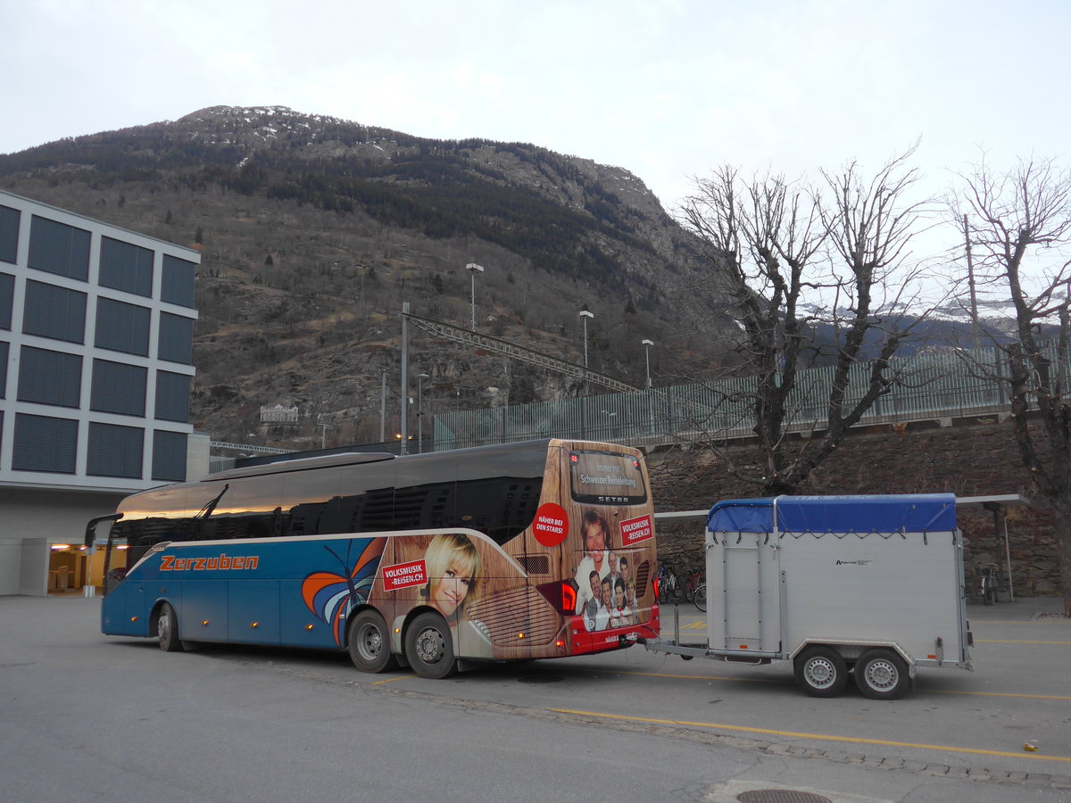 (201'925) - Zerzuben, Visp-Eyholz - Nr. 11/VS 55'832 - Setra am 3. M�rz 2019 beim Bahnhof Brig