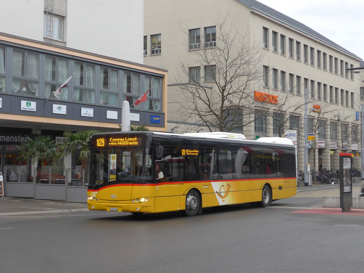 (201'947) - PostAuto Ostschweiz - TG 158'062 - Solaris am 4. M�rz 2019 beim Bahnhof Frauenfeld