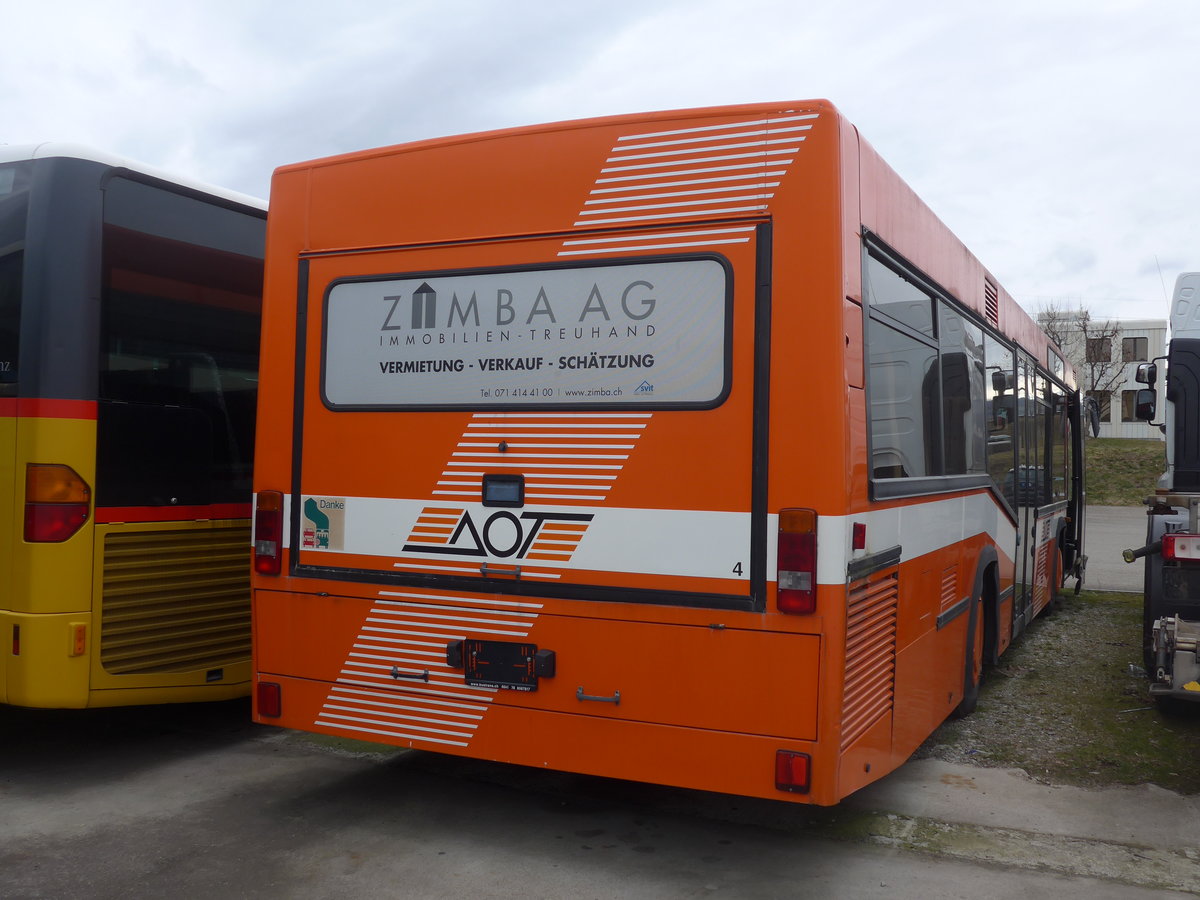 (201'956) - AOT Amriswil - Nr. 4 - Neoplan am 4. M�rz 2019 in Frauenfeld, Langdorfstrasse