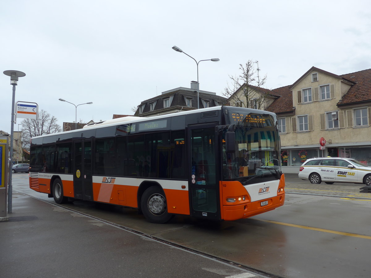 (201'962) - AOT Amriswil - Nr. 10/TG 692 - Neoplan am 4. M�rz 2019 beim Bahnhof Amriswil