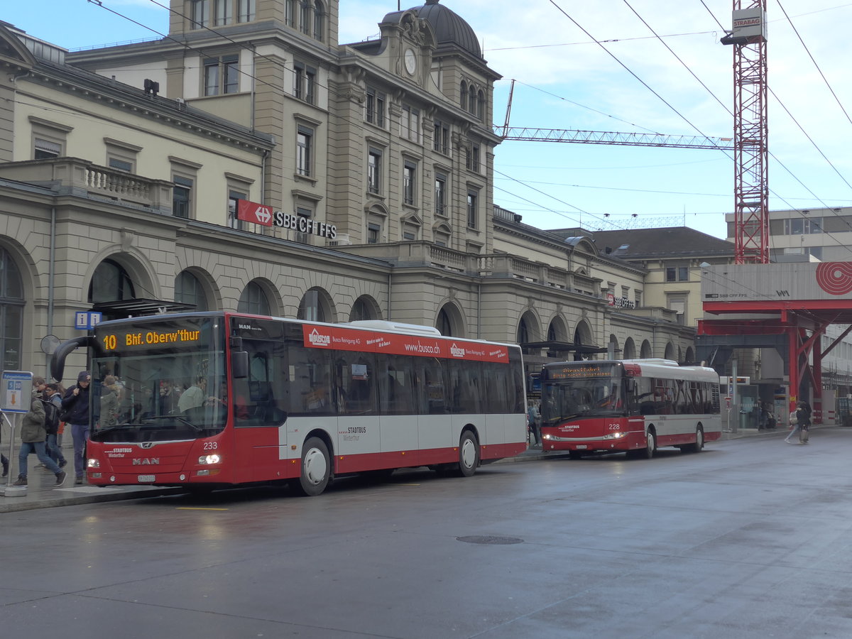 (202'005) - SW Winterthur - Nr. 233/ZH 740'233 - MAN am 4. M�rz 2019 beim Hauptbahnhof Winterthur