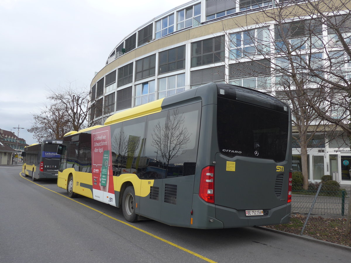 (202'014) - STI Thun - Nr. 156/BE 752'156 - Mercedes am 8. M�rz 2019 bei der Schiffl�ndte Thun