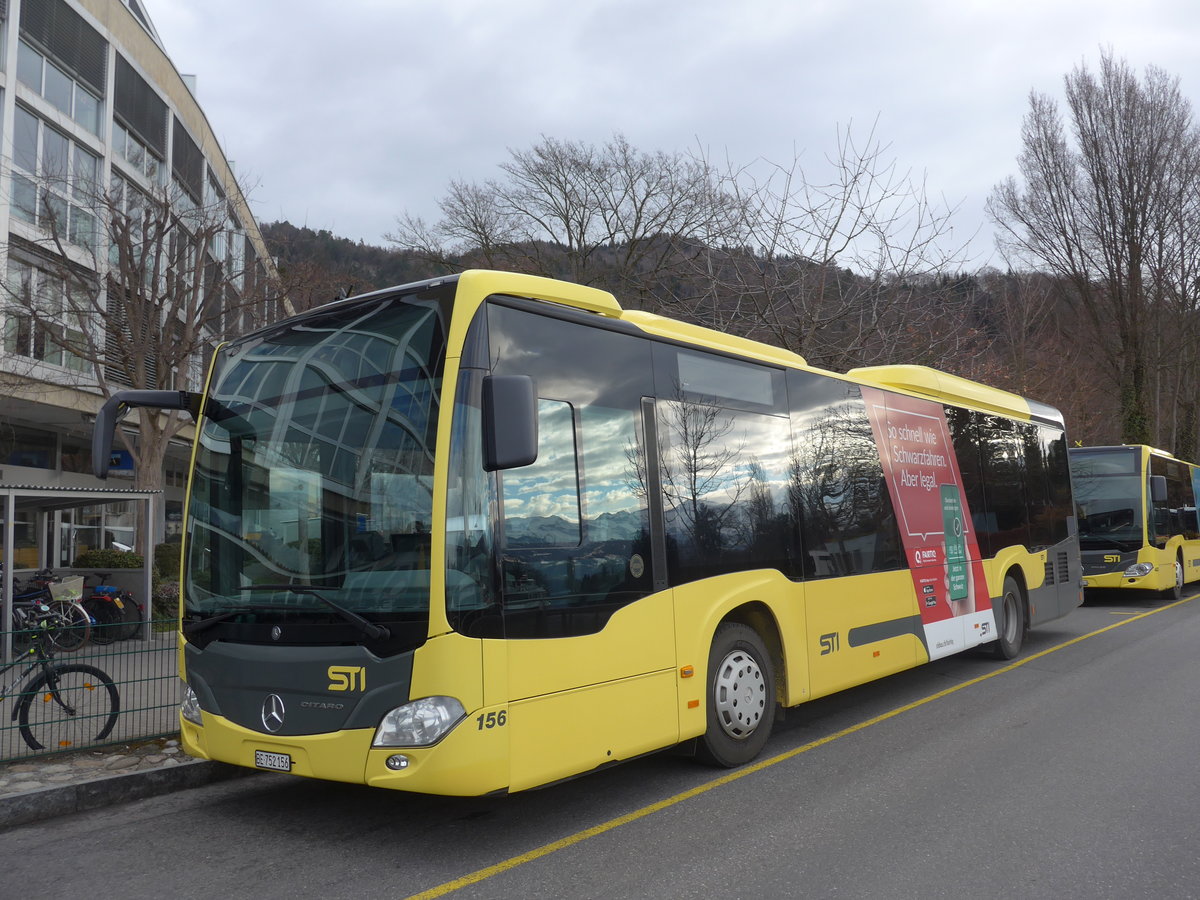 (202'015) - STI Thun - Nr. 156/BE 752'156 - Mercedes am 8. M�rz 2019 bei der Schiffl�ndte Thun