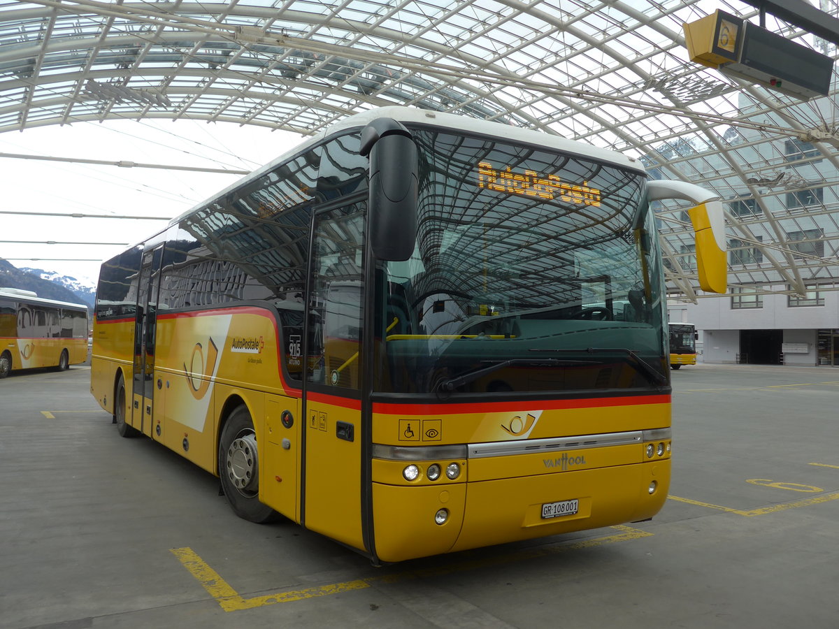 (202'037) - TpM, Mesocco - Nr. 1/GR 108'001 - Van Hool (ex Pacciarelli, Grono) am 10. M�rz 2019 in Chur, Postautostation
