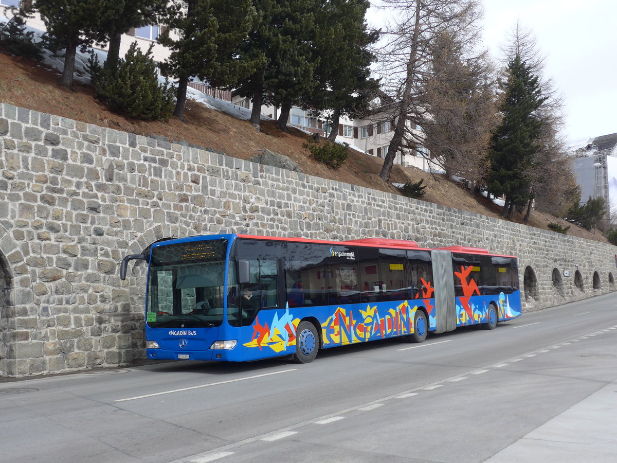 (202'058) - SBC Chur - Nr. 99/GR 156'999 - Mercedes am 10. M�rz 2019 beim Bahnhof St. Moritz