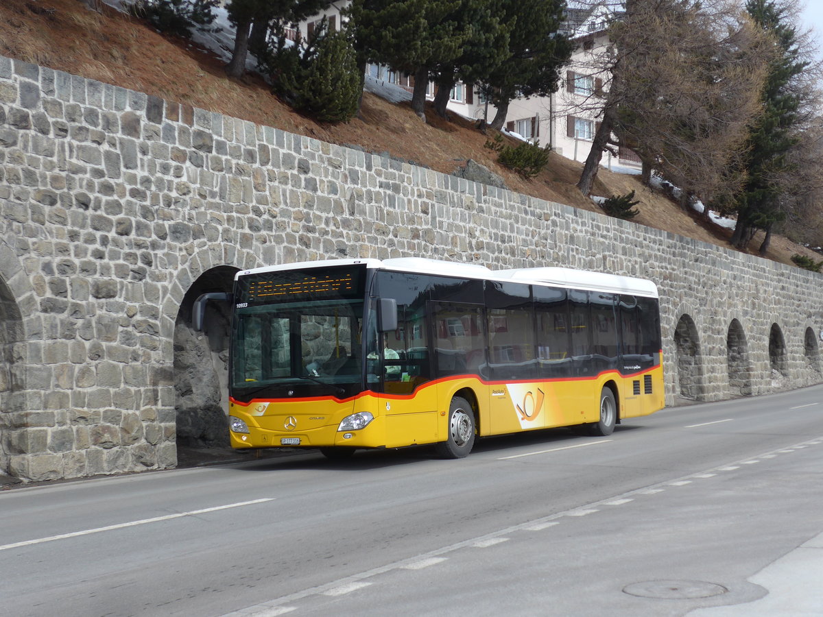 (202'066) - PostAuto Graub�nden - GR 177'316 - Mercedes am 10. M�rz 2019 beim Bahnhof St. Moritz