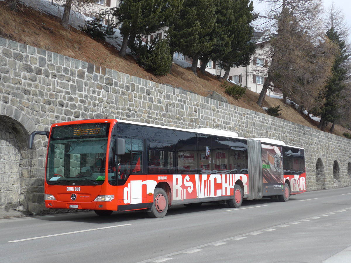 (202'078) - SBC Chur - Nr. 54/GR 155'854 - Mercedes am 10. M�rz 2019 beim Bahnhof St. Moritz