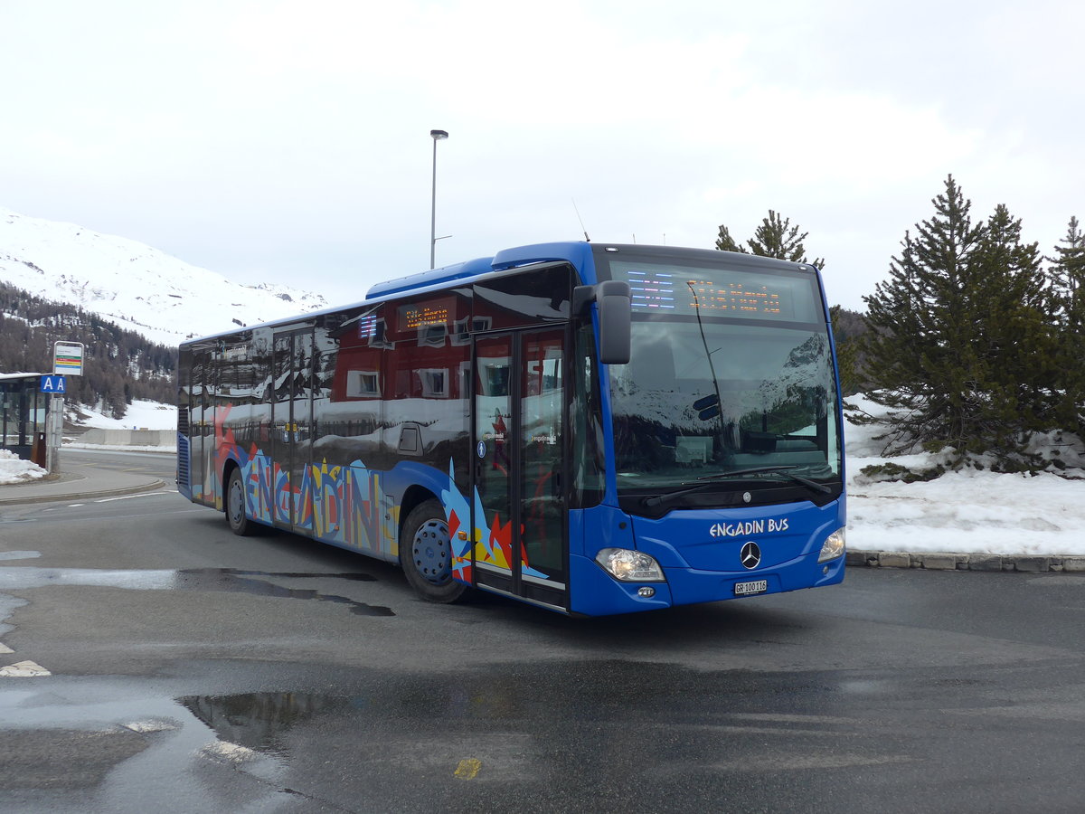 (202'090) - SBC Chur - Nr. 116/GR 100'116 - Mercedes am 10. M�rz 2019 in Silvaplana, Kreisel Mitte