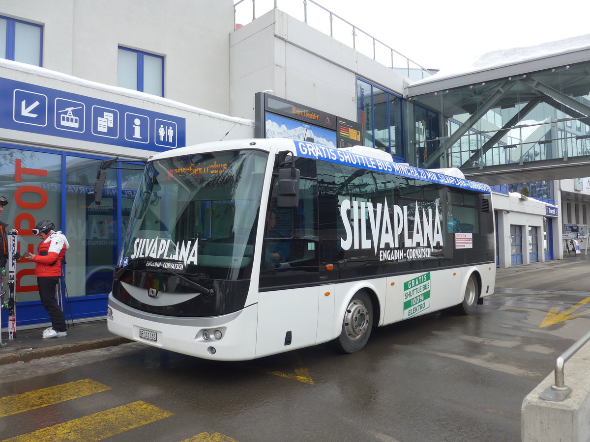 (202'097) - Corvatsch Power, Silvaplana - GR 111'165 - SOR (ex VBZ Z�rich Nr. 192) am 10. M�rz 2019 in Surlej, Corvatschbahn