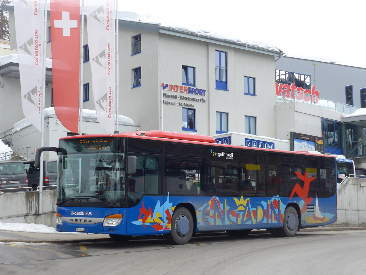(202'101) - SBC Chur - Nr. 102/GR 100'102 - Setra am 10. M�rz 2019 in Surlej, Corvatschbahn