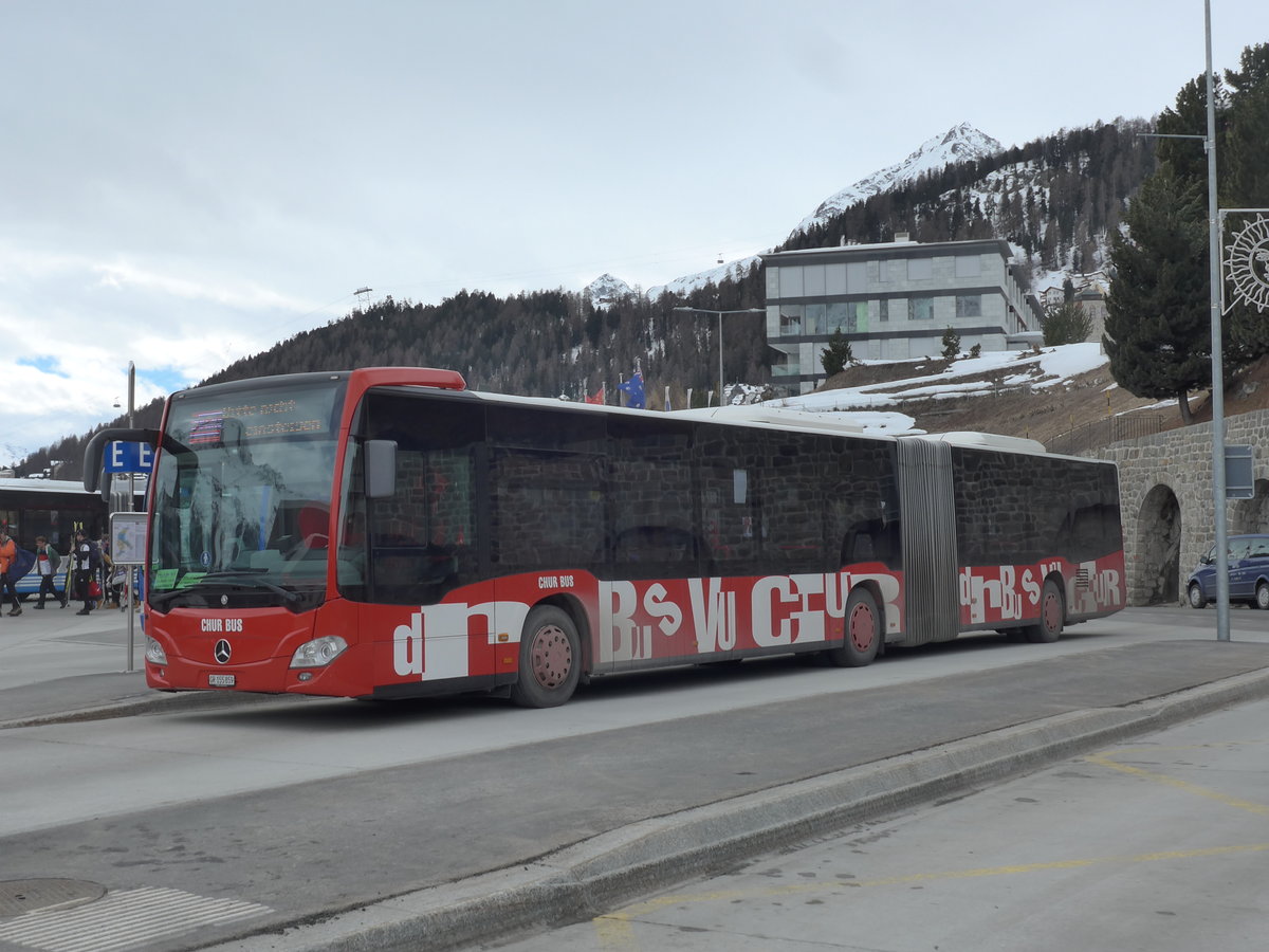 (202'106) - SBC Chur - Nr. 59/GR 155'859 - Mercedes am 10. M�rz 2019 beim Bahnhof St. Moritz