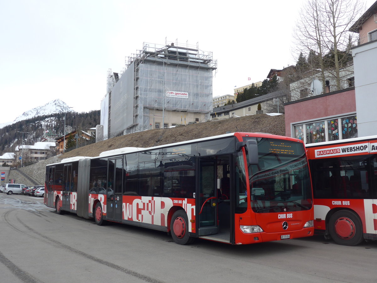 (202'115) - SBC Chur - Nr. 54/GR 155'854 - Mercedes am 10. M�rz 2019 beim Bahnhof St. Moritz