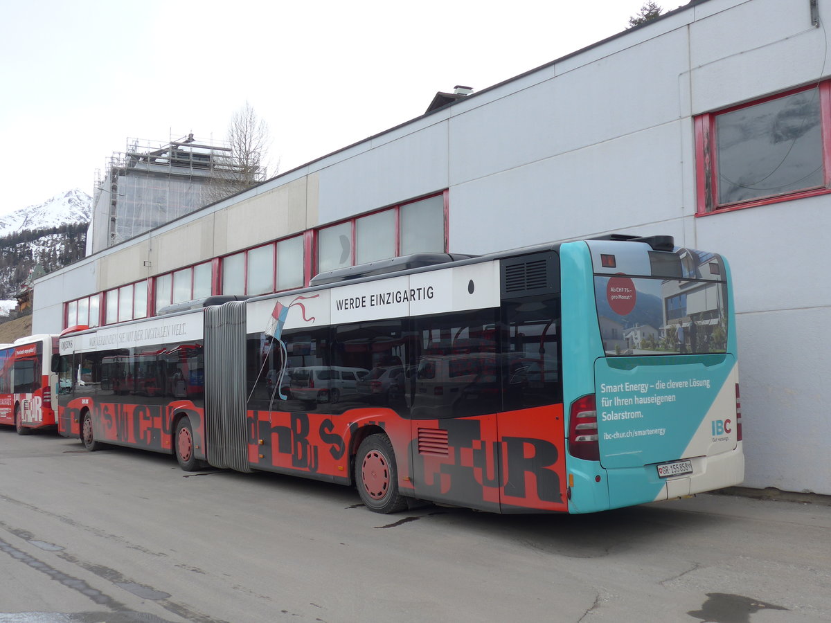 (202'119) - SBC Chur - Nr. 58/GR 155'858 - Mercedes am 10. M�rz 2019 beim Bahnhof St. Moritz