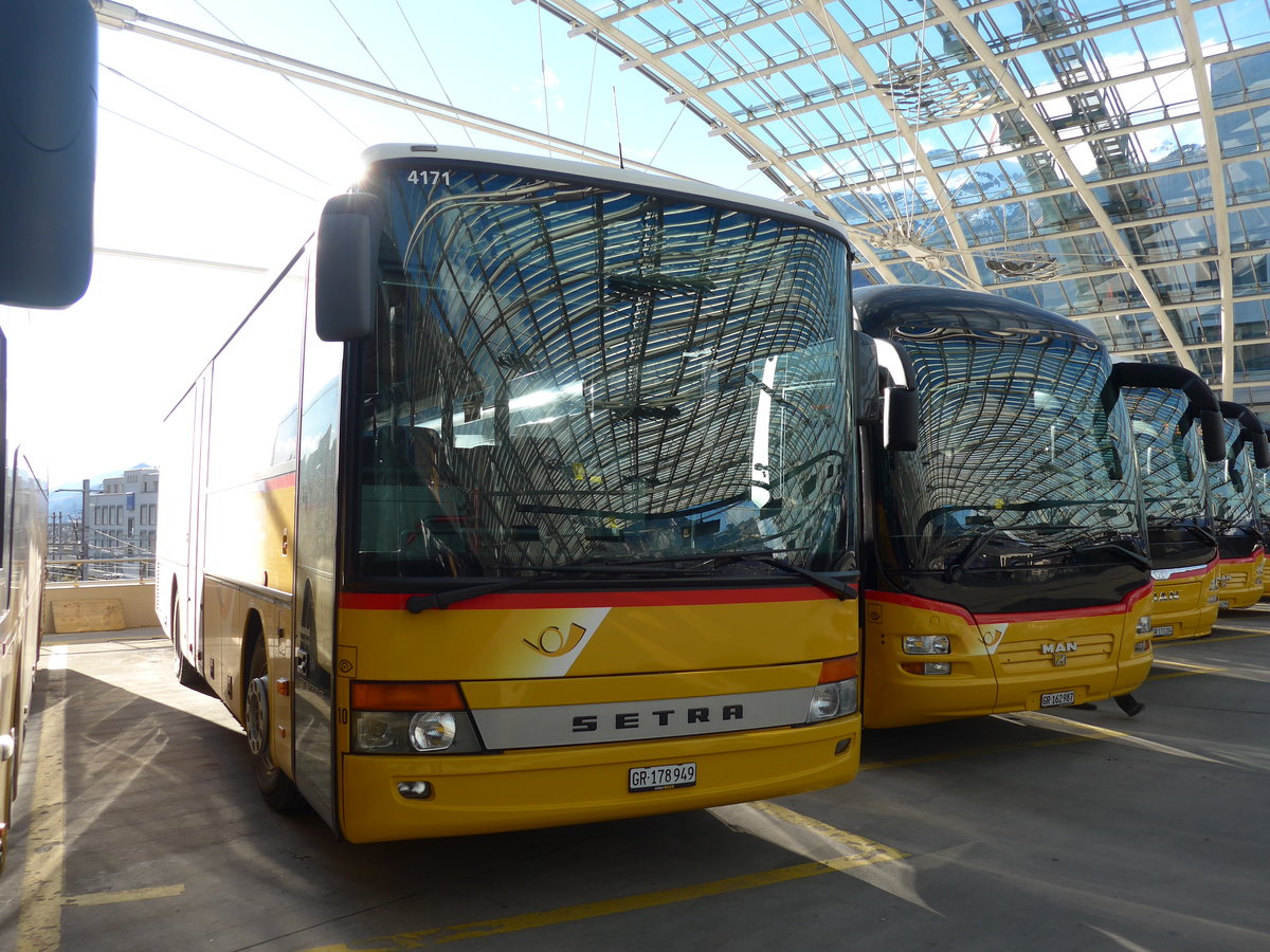 (202'133) - PostAuto Graub�nden (Thepra 10) - GR 178'949 - Setra am 10. M�rz 2019 in Chur, Postautostation