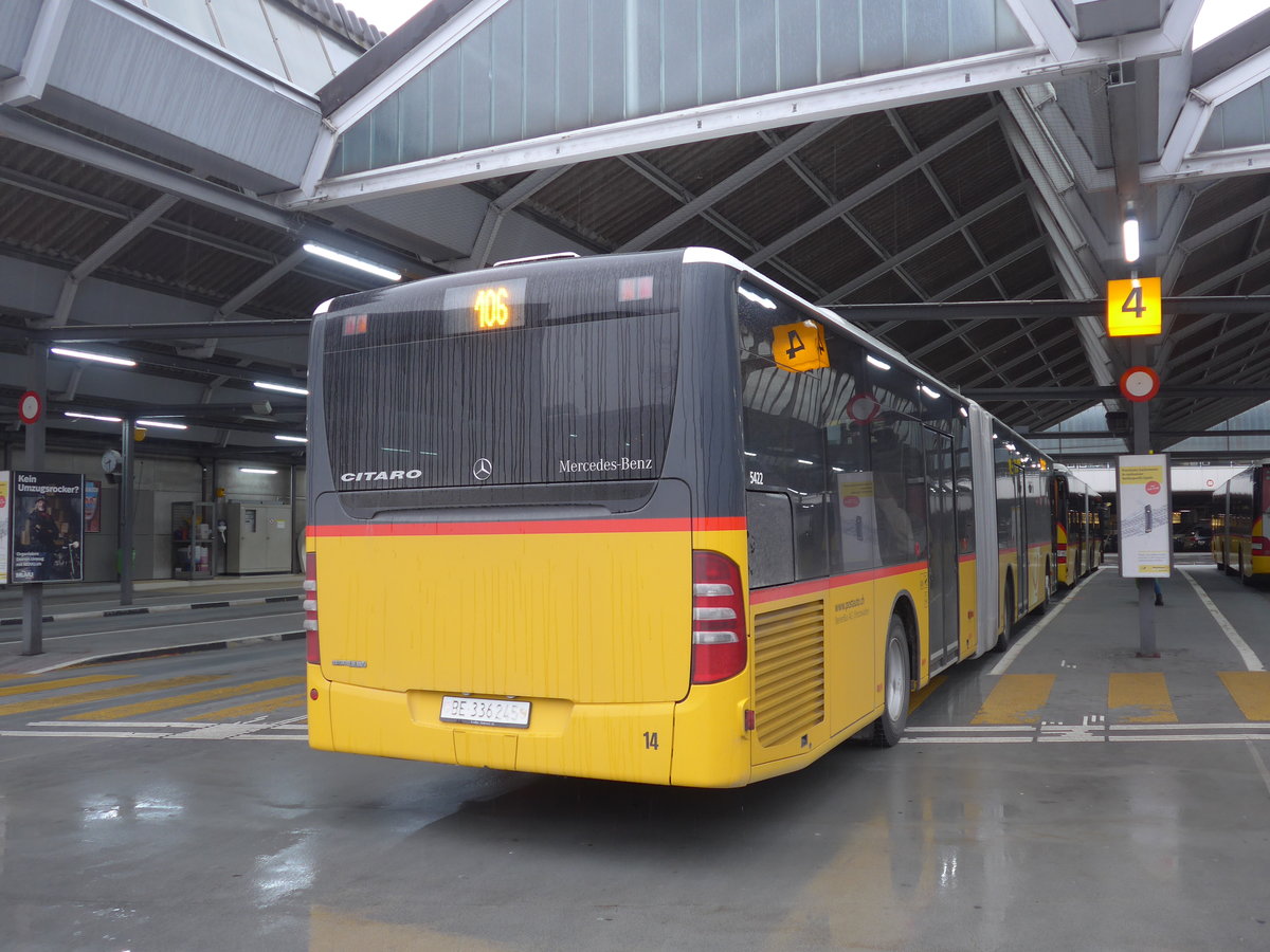 (202'145) - Steiner, Ortschwaben - Nr. 14/BE 336'245 - Mercedes am 11. M�rz 2019 in Bern, Postautostation