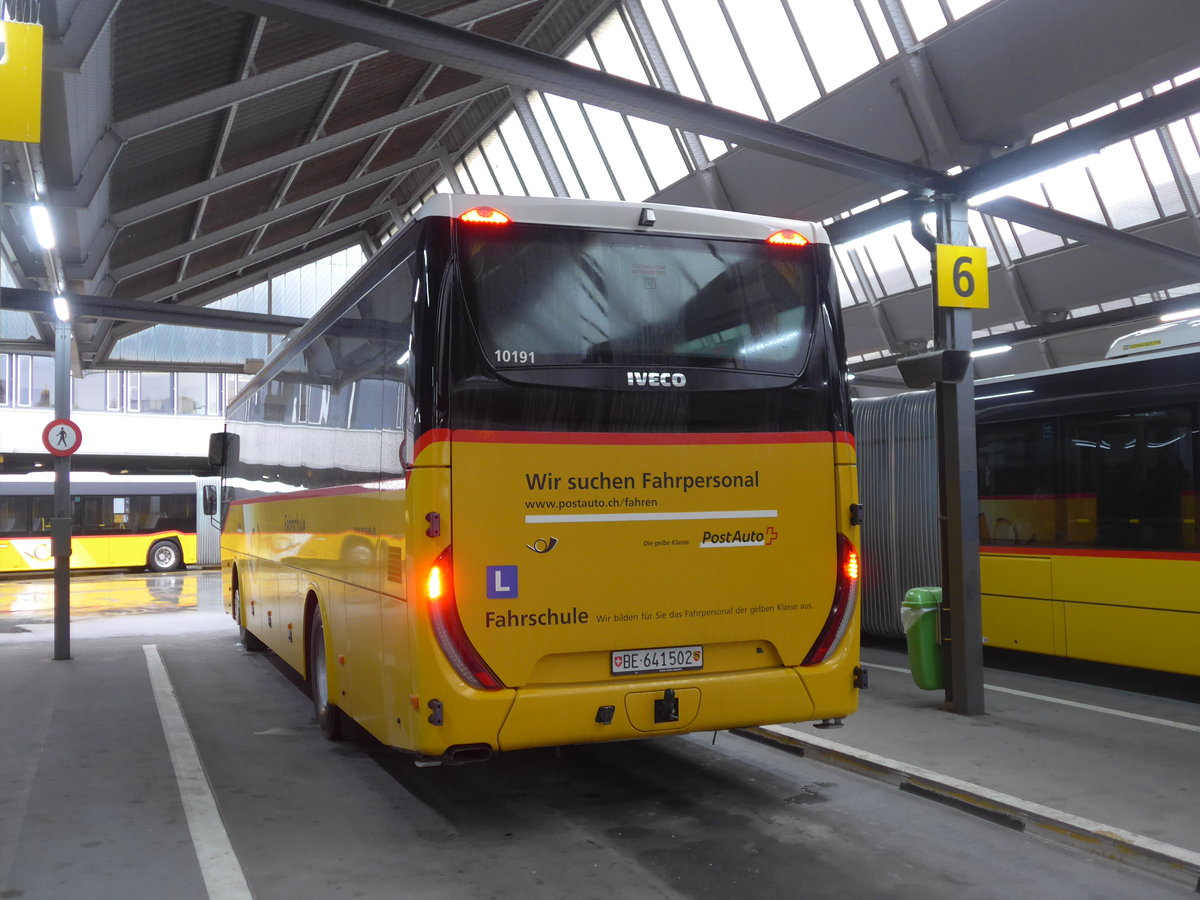 (202'146) - PostAuto Bern - BE 641'502 - Iveco am 11. M�rz 2019 in Bern, Postautostation
