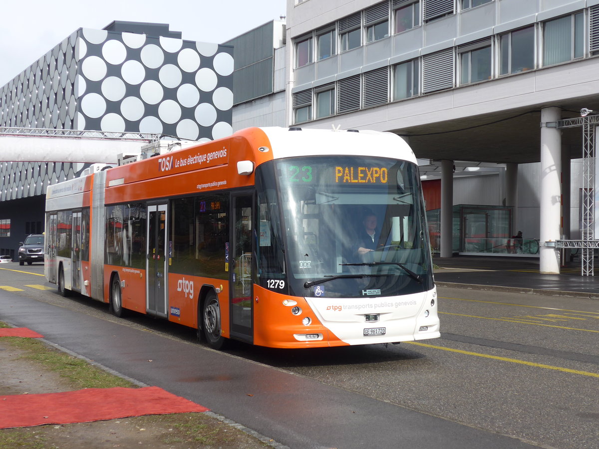 (202'157) - TPG Gen�ve - Nr. 1279/GE 961'720 - Hess/Hess TOSA am 11. M�rz 2019 in Gen�ve, Palexpo