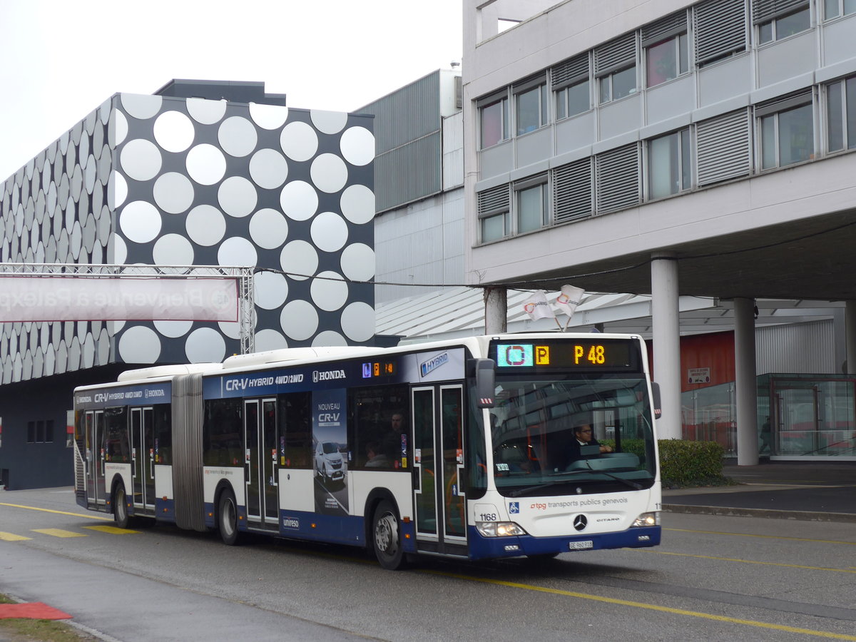 (202'165) - TPG Gen�ve - Nr. 1168/GE 960'918 - Mercedes am 11. M�rz 2019 in Gen�ve, Palexpo