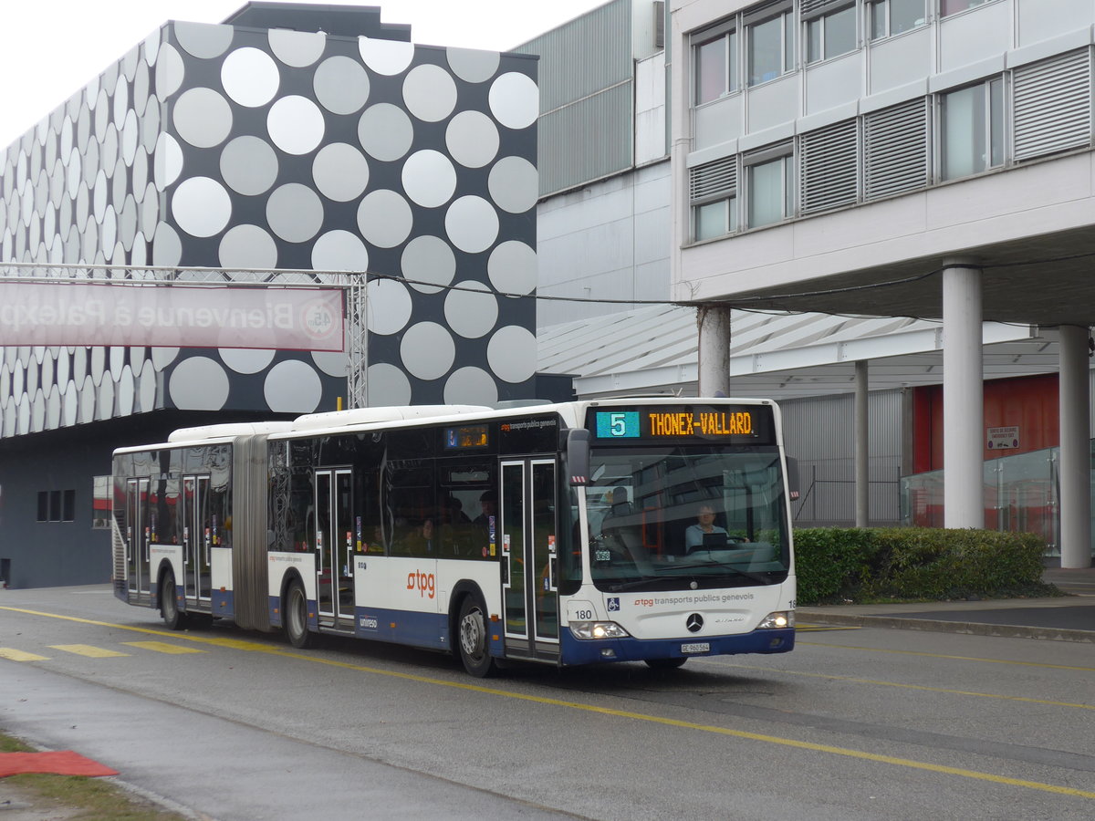 (202'169) - TPG Gen�ve - Nr. 180/GE 960'564 - Mercedes am 11. M�rz 2019 in Gen�ve, Palexpo