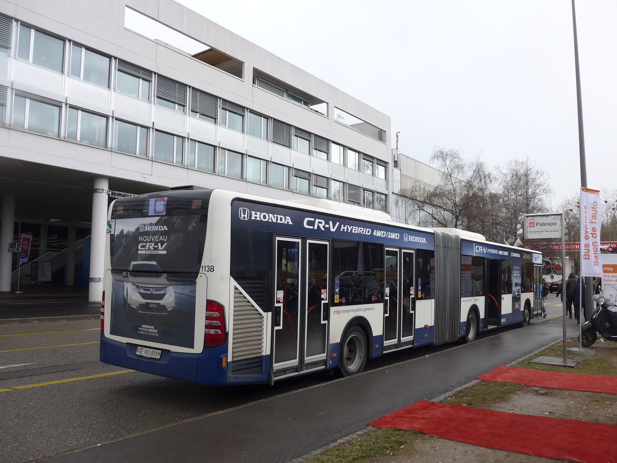 (202'171) - TPG Gen�ve - Nr. 1138/GE 960'888 - Mercedes am 11. M�rz 2019 in Gen�ve, Palexpo